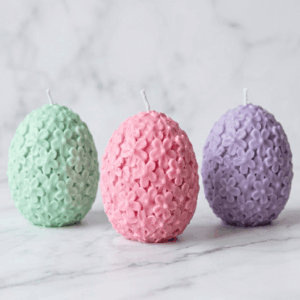 Easter Flower Egg Candle | Large