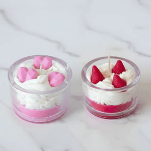 Strawberries & Cream Valentine Candle