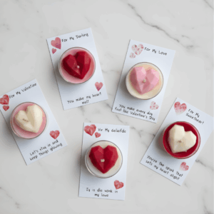 Valentine's Day Tea Light Card Candle